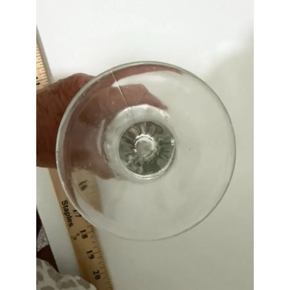 vtg. clear paneled pressed glass sundae/milkshake dish